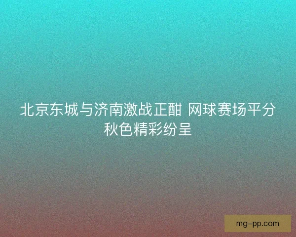 北京东城与济南激战正酣 网球赛场平分秋色精彩纷呈