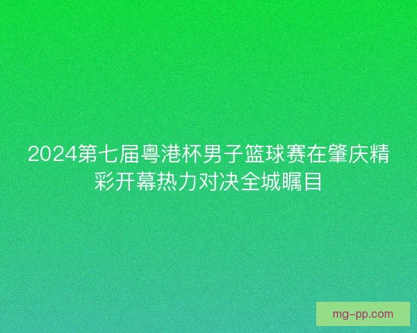 2024第七届粤港杯男子篮球赛在肇庆精彩开幕热力对决全城瞩目 2024第七届粤港杯男子篮球赛在肇庆精彩开幕热力对决全城瞩目